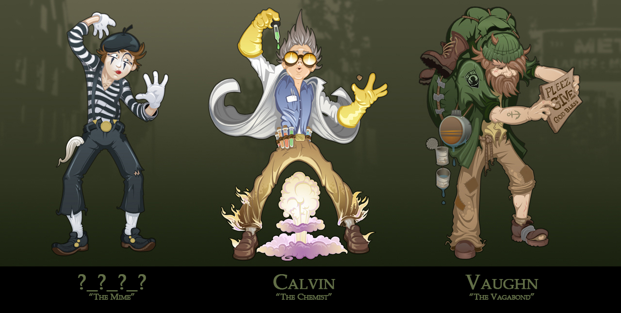 Characters for an indie game concept.
