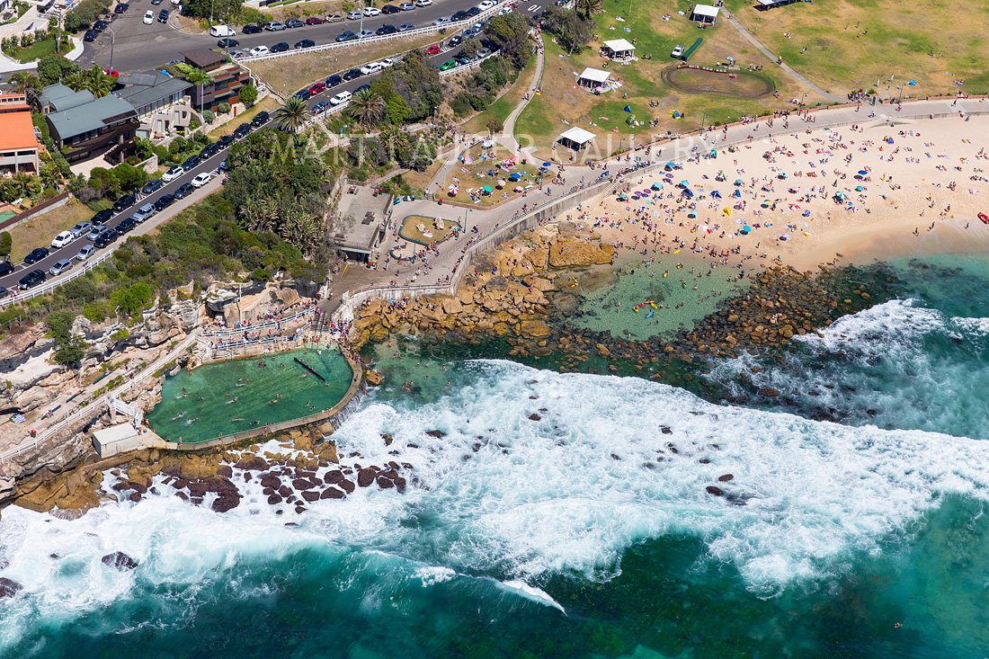 Bronte baths ocean pool beach images aerial view photos