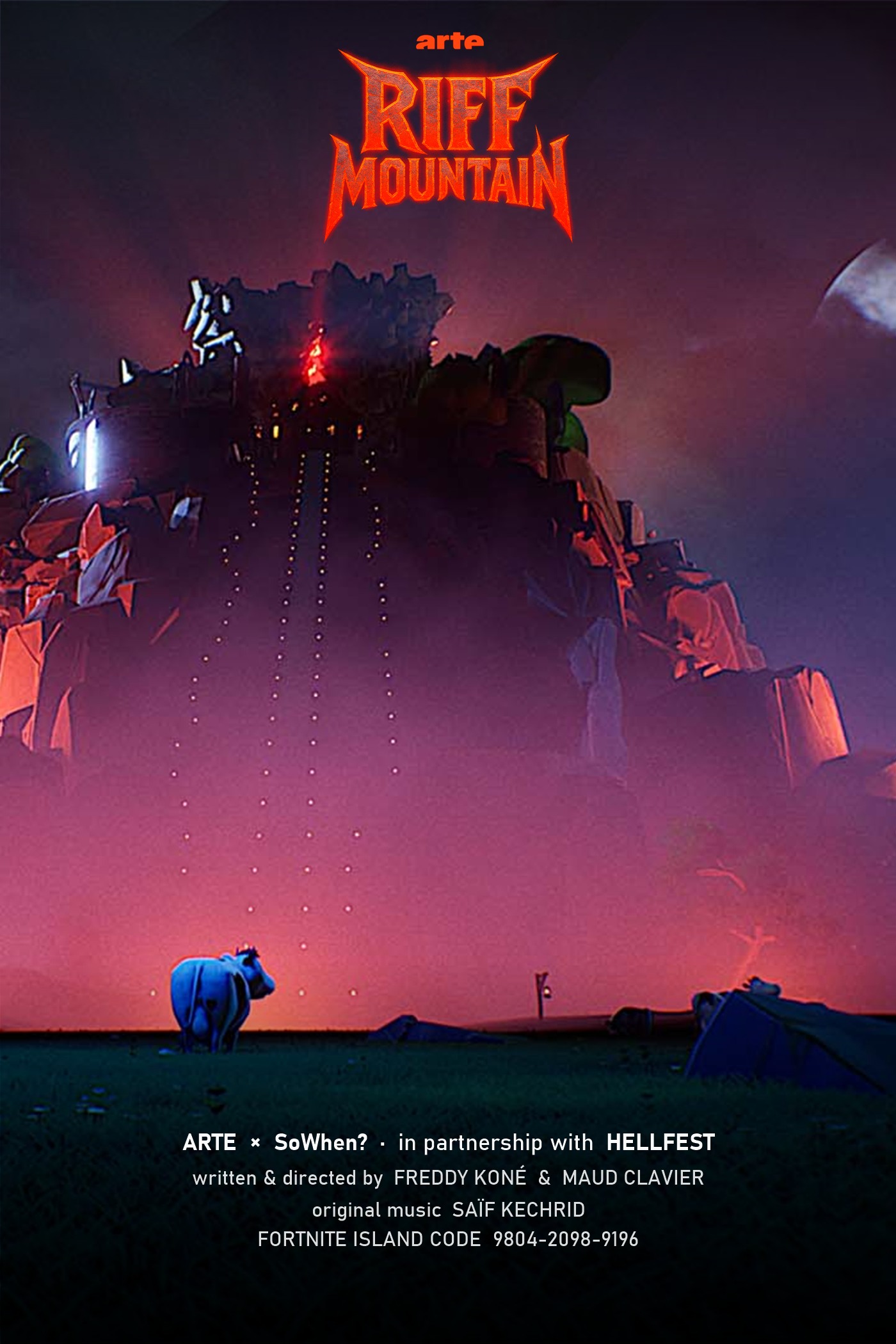 ARTE Riff Mountain, Fortnite island by ARTE and SoWhen?, poster