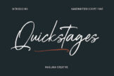 Product image of Quickstages Brush Script Font