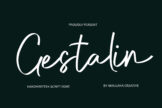 Product image of Gestalin Handwritten Script Font