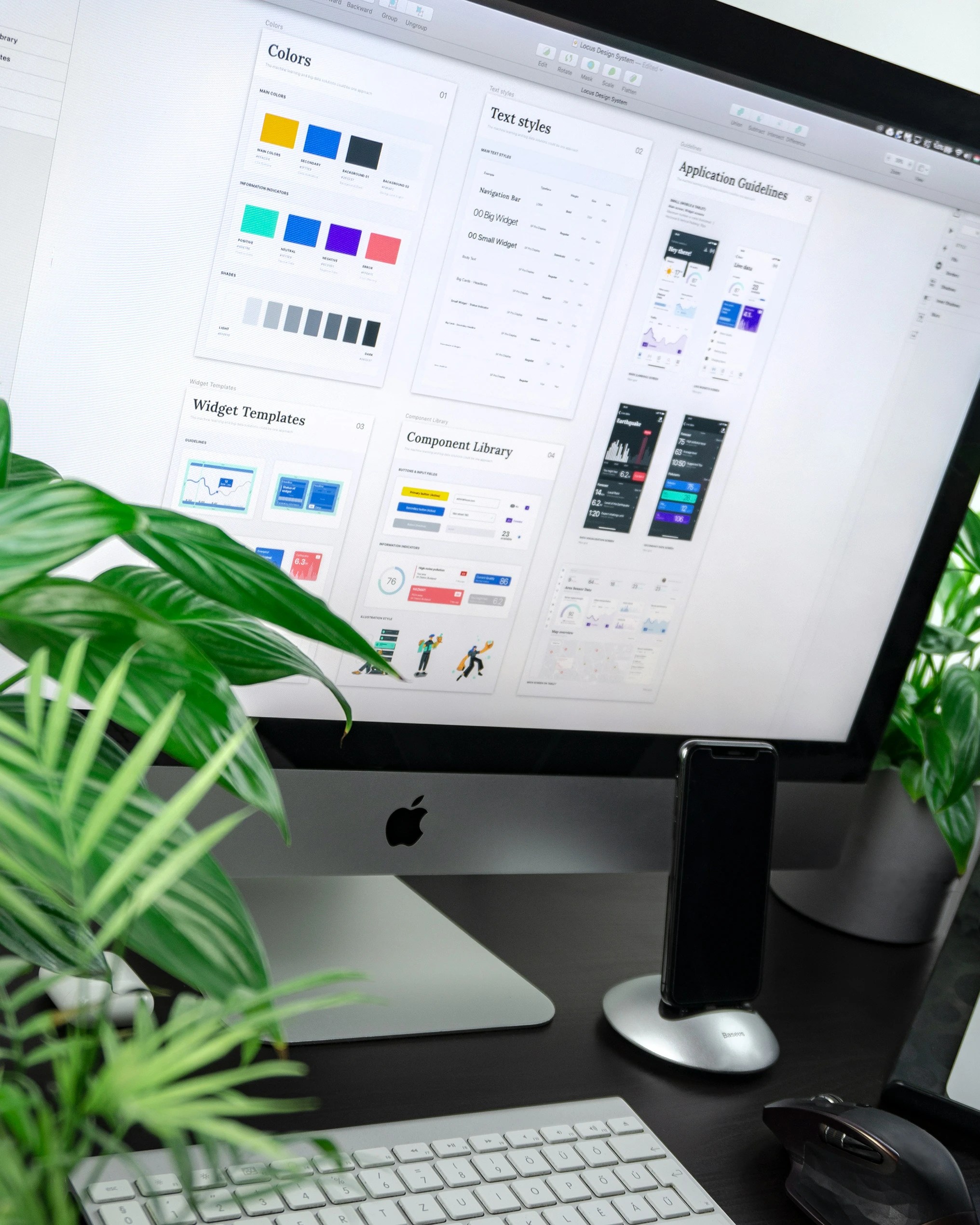 Brand guidelines on a desktop screen
