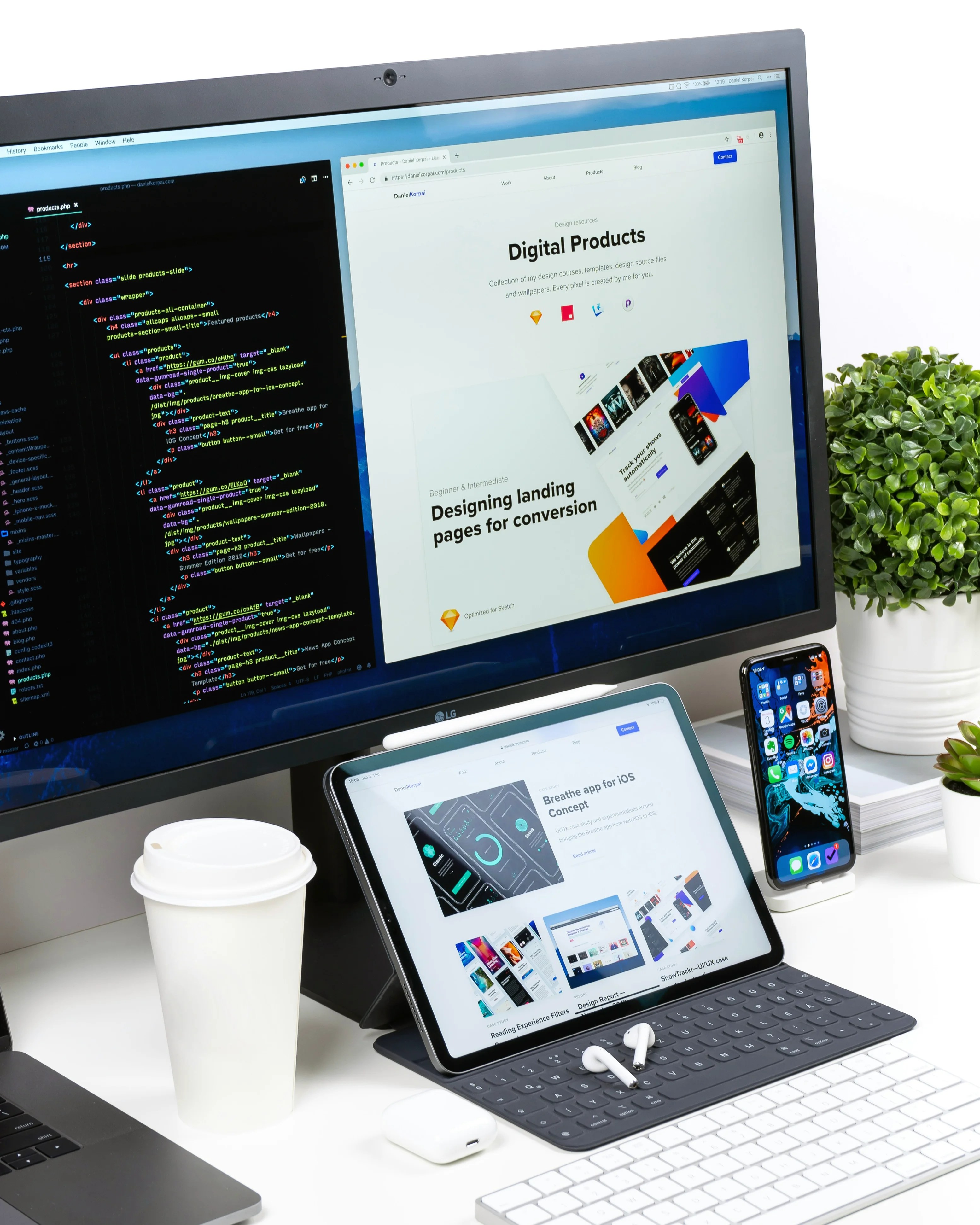 web responsive design, mobile, laptop & desktop screens