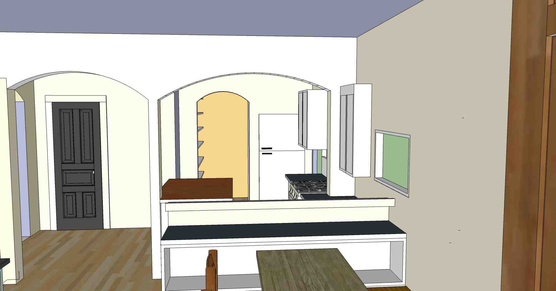 kitchen from front door