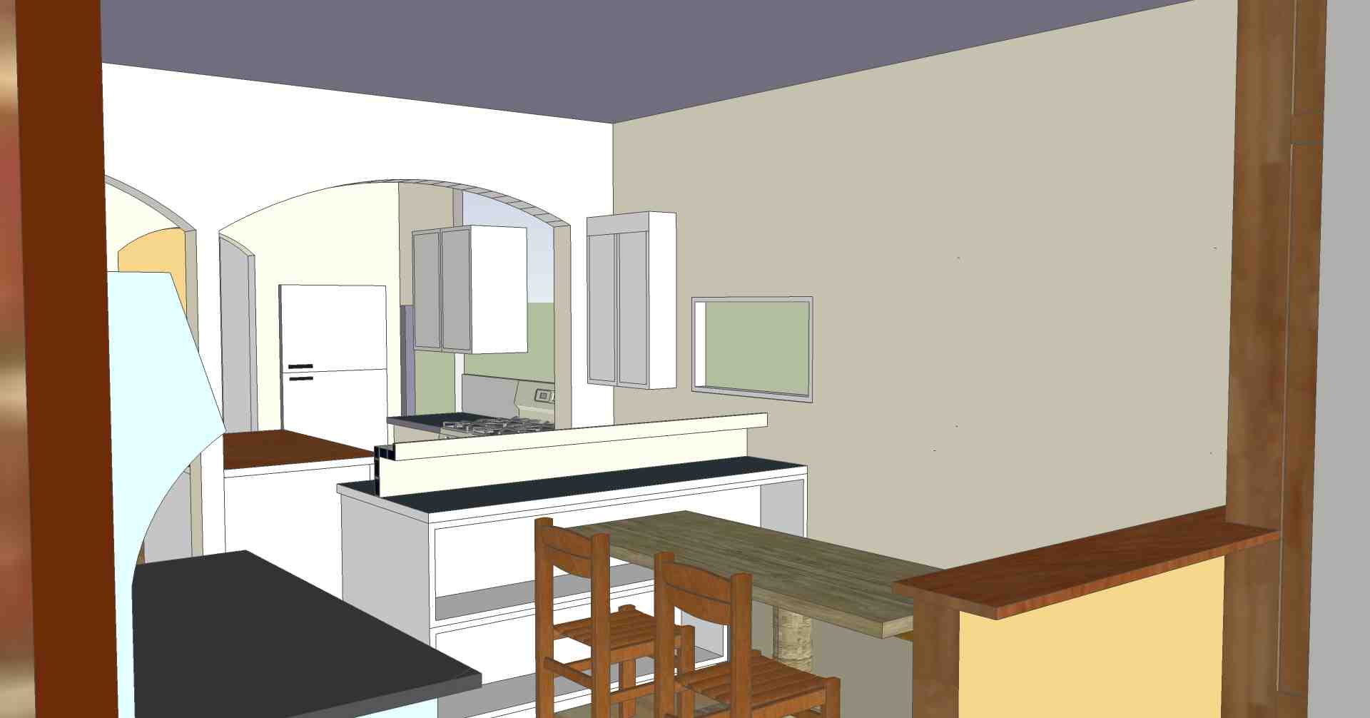 Kitchen from the window