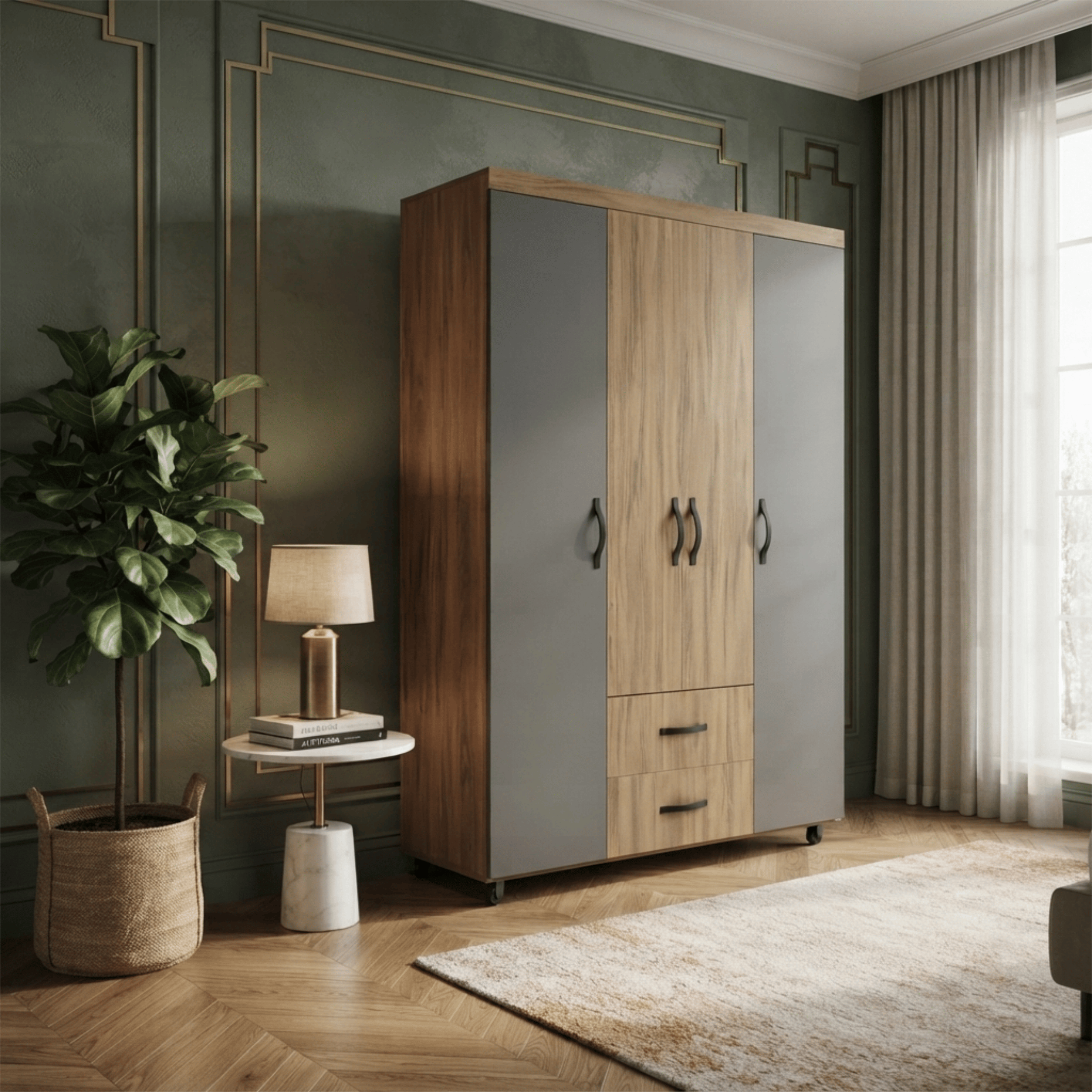 closet moderno gris - Closet Cubic 47