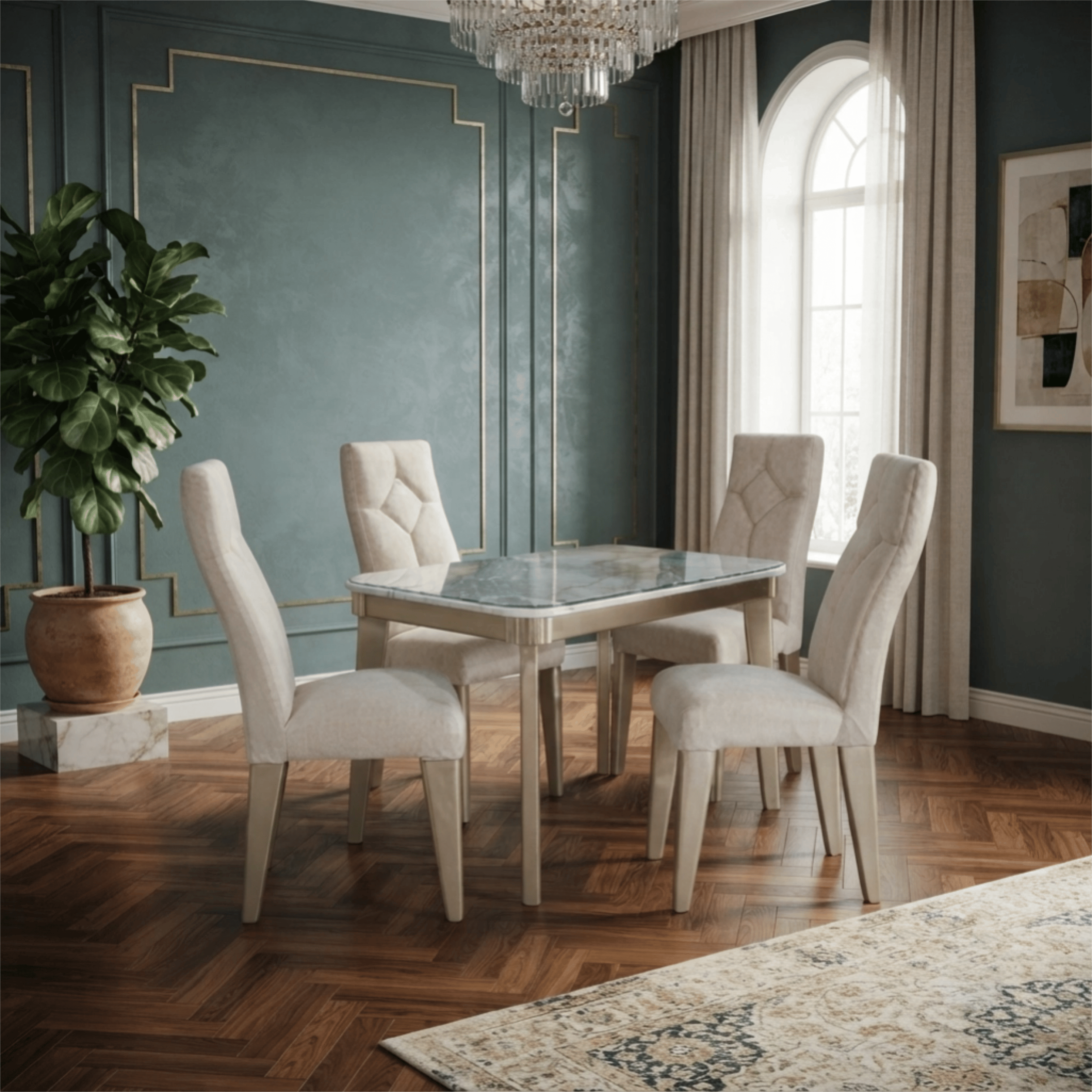 comedor de 4 puestos modernos - Comedor Diamante