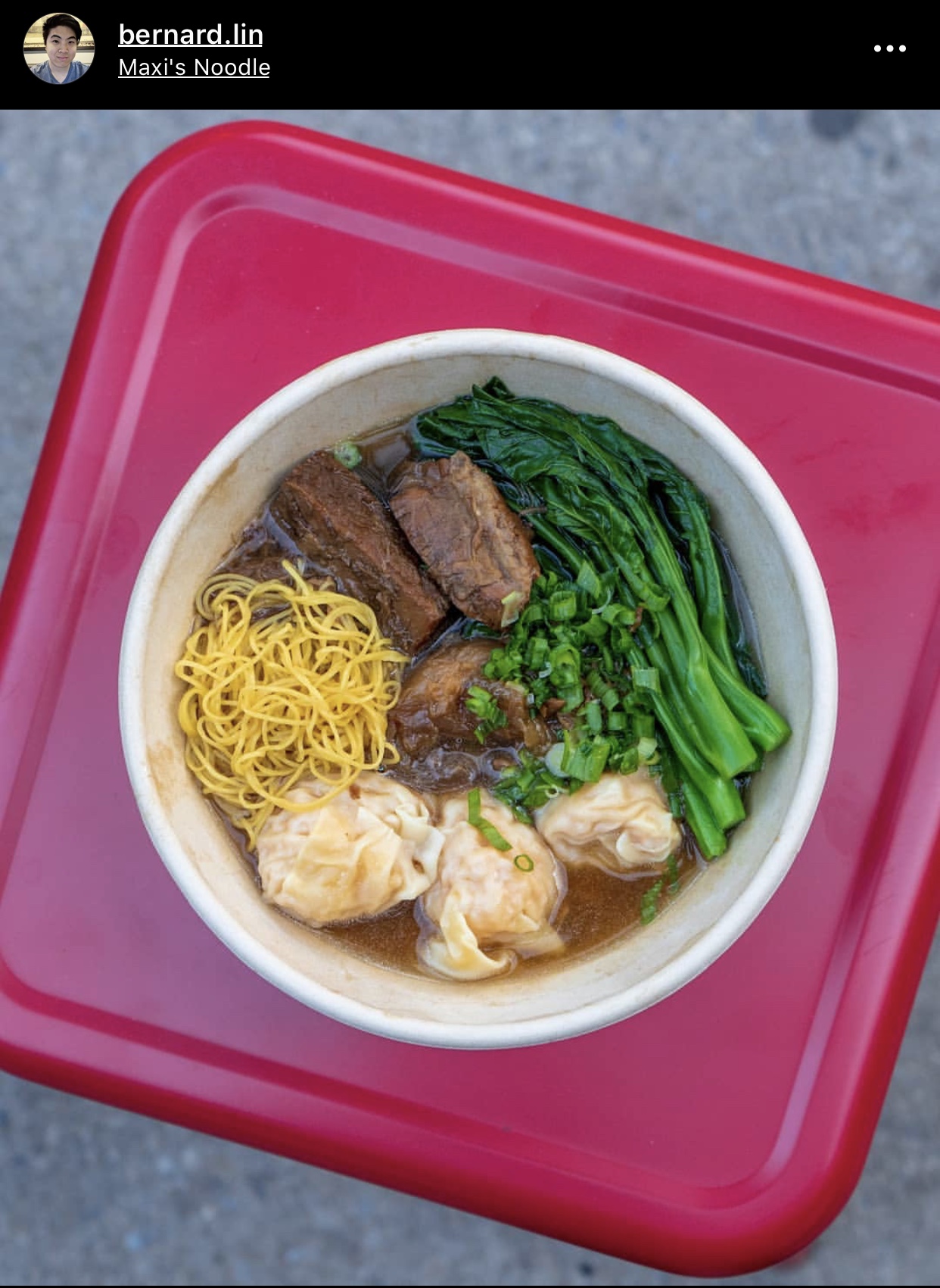 Surf &b Turf in a bowl! (Wonton and Beef Stew Egg Noodle Soup with Veggies)