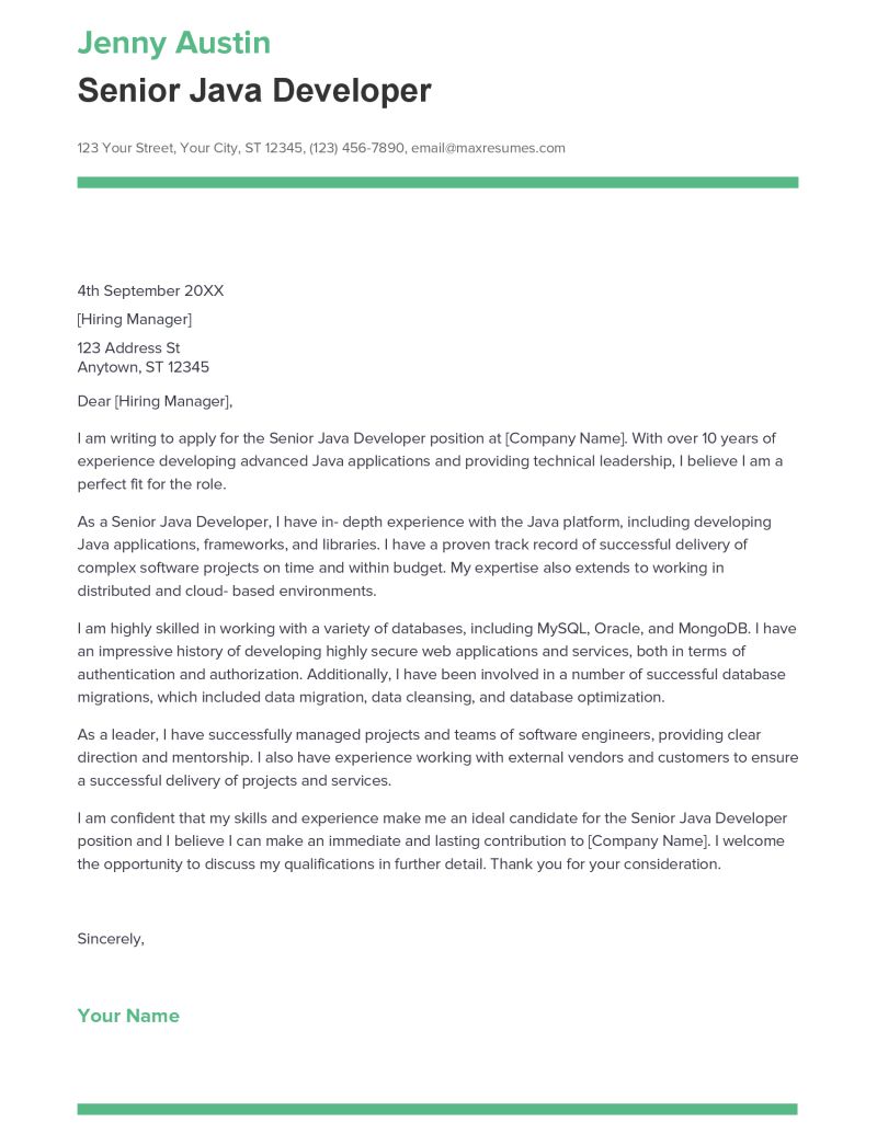 Java Developer Cover Letter Sample Pdf - Download Perfect Geometric Picture | Full HD