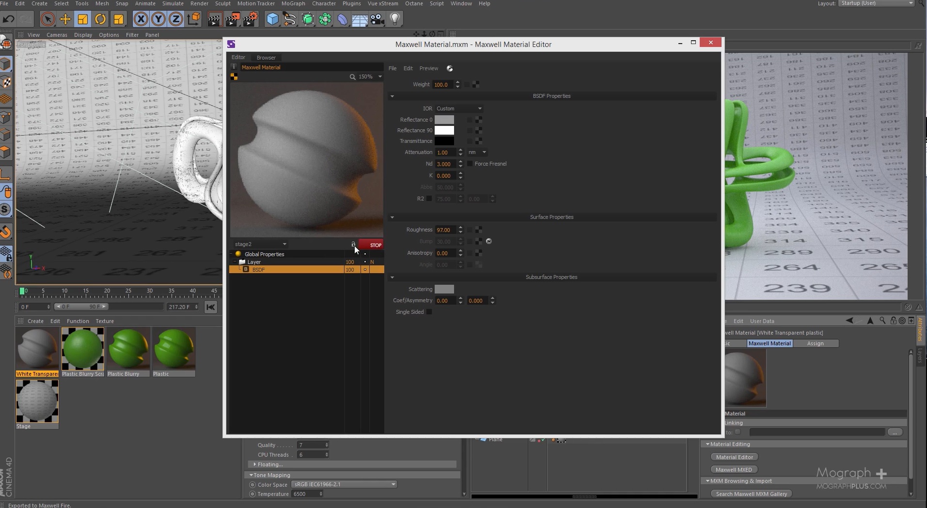 CINEMA4D MAXWELL PLASTIC