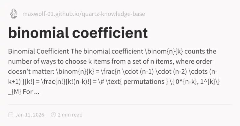 Binomial Coefficient Theory General Reasoning - Artistic Full HD Space Images | Free Download
