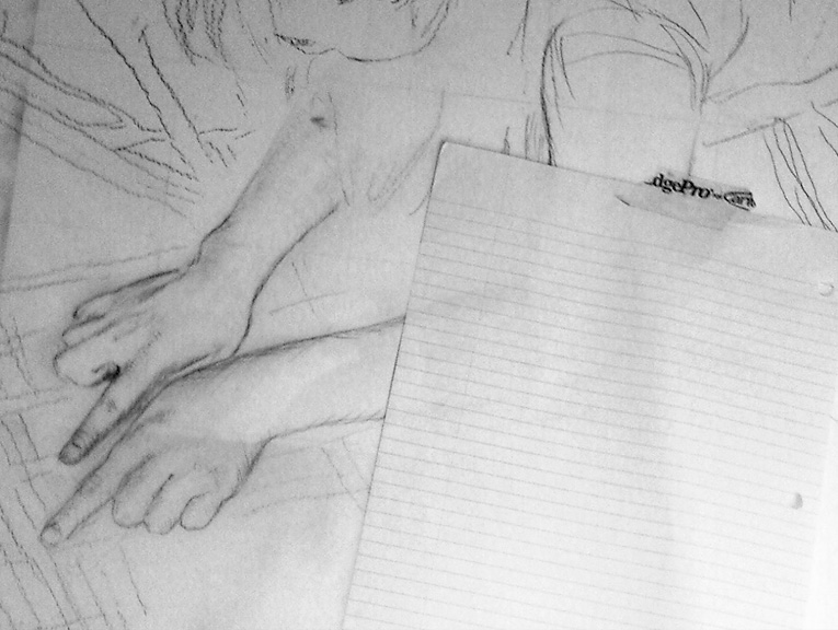 Pencil on Mylar. Actual drawing is 36 x 40 inches. By Maya Hum