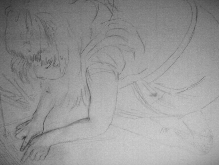 Pencil on Mylar. Actual drawing is 36 x 40 inches. By Maya Hum