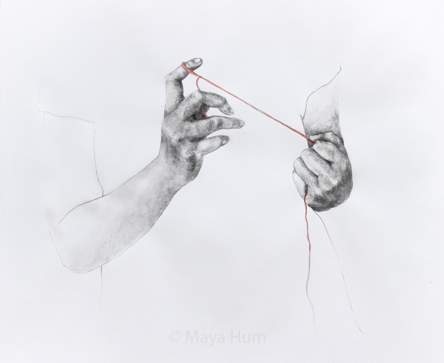 Remember, 20x16" framed, mixed-meda on paper