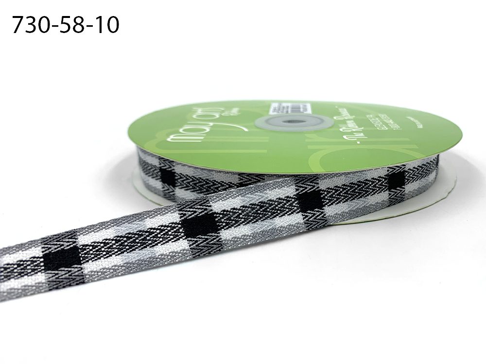 730-58-10 White/Black/Grey Tartan