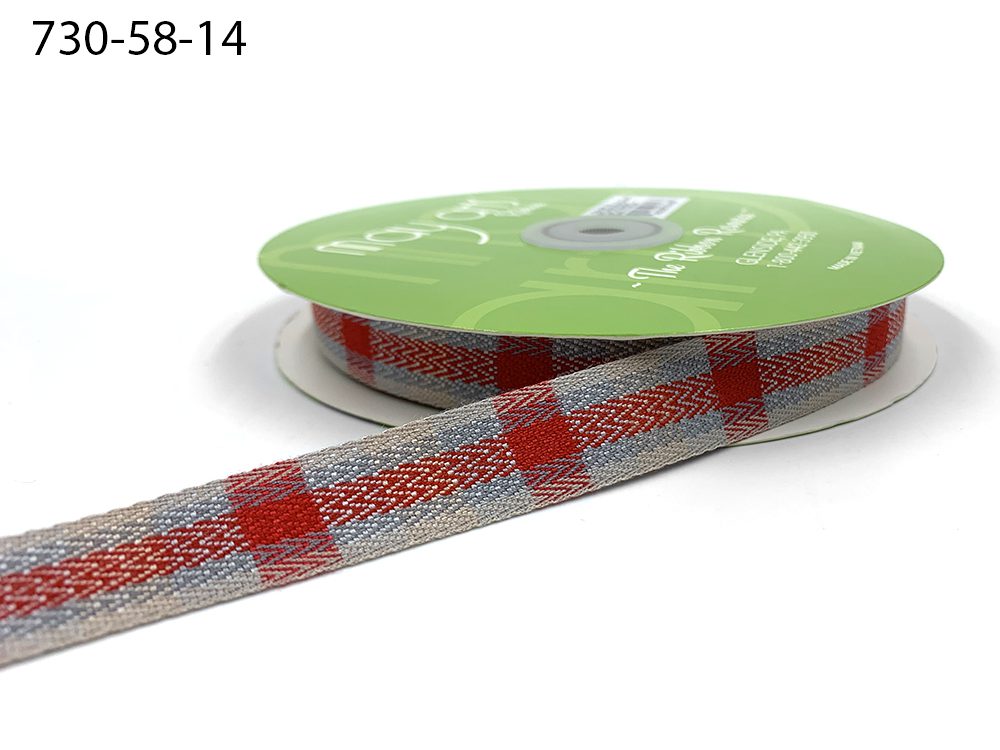 730-58-14 Red/Grey/Tan Tartan