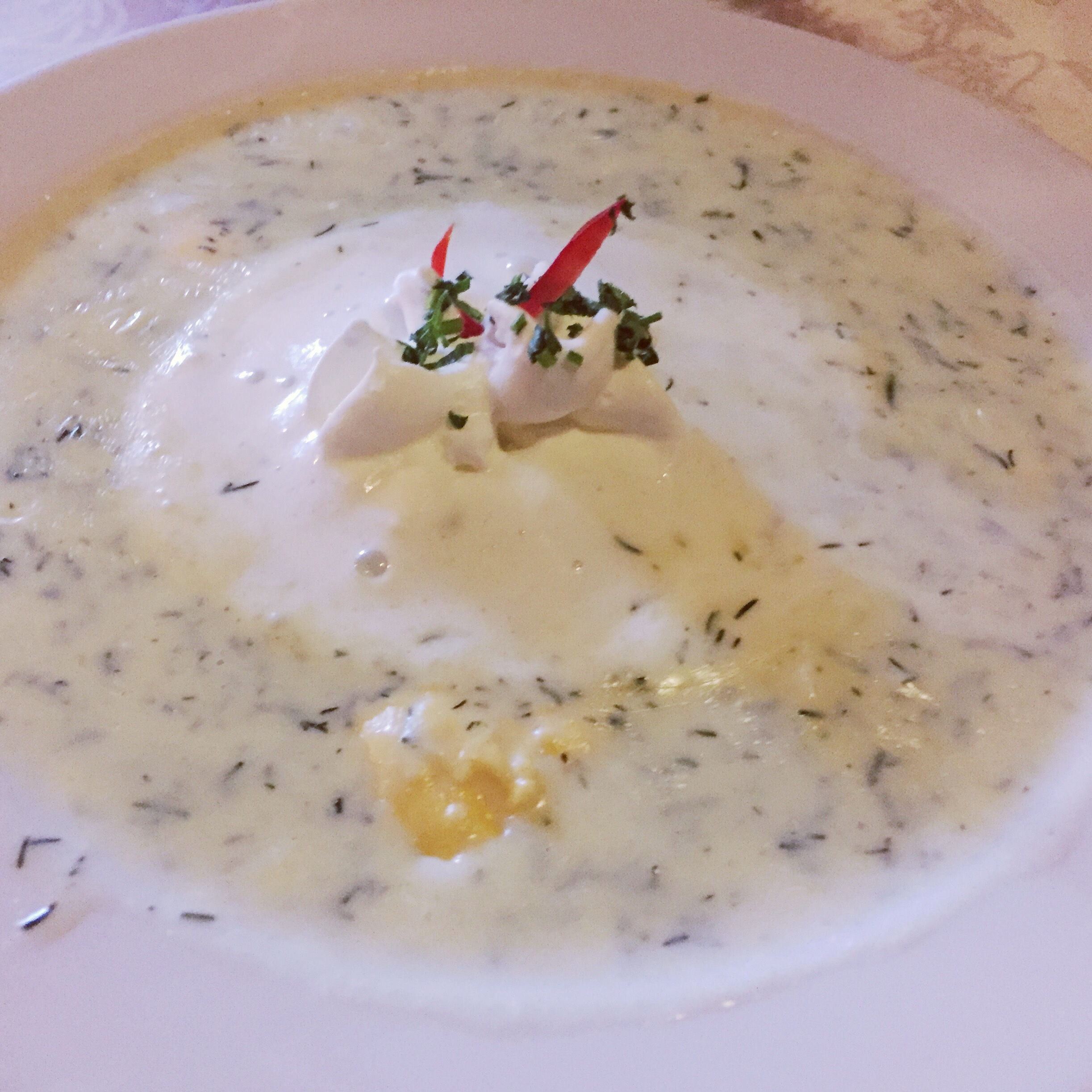 מרק שמנת לבן