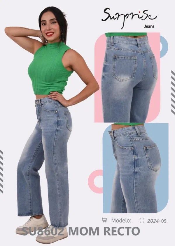 Pantalón Mom Recto Surprise SU8602 Mayoreate