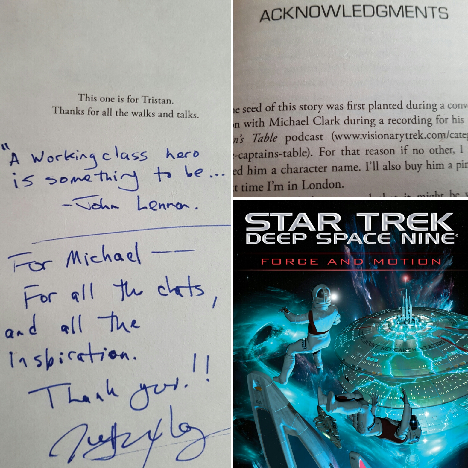 My signed copy of Force and Motion.