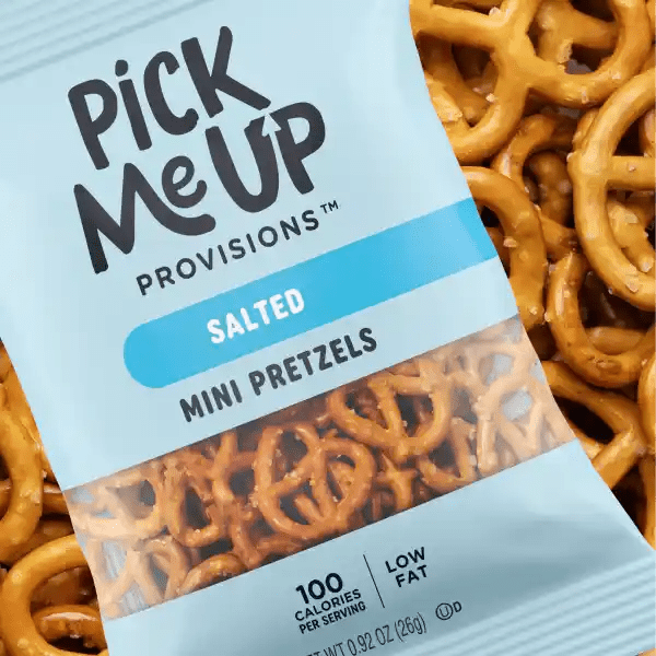 Staples Pick Me Up Pretzels Packaging