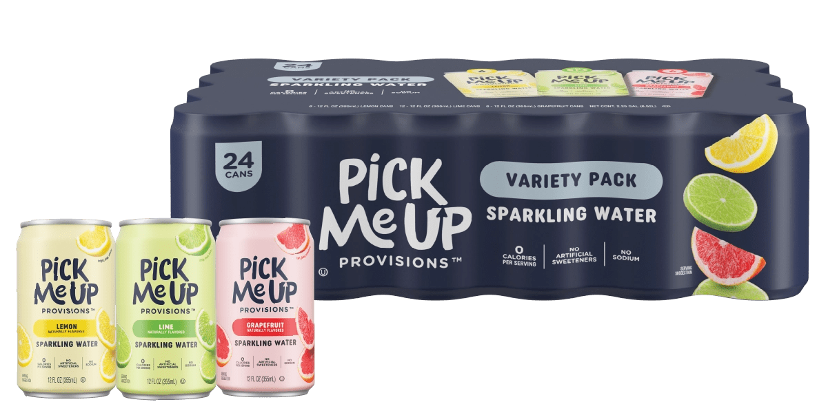 Staples Pick Me Up Sparkling Water Packaging
