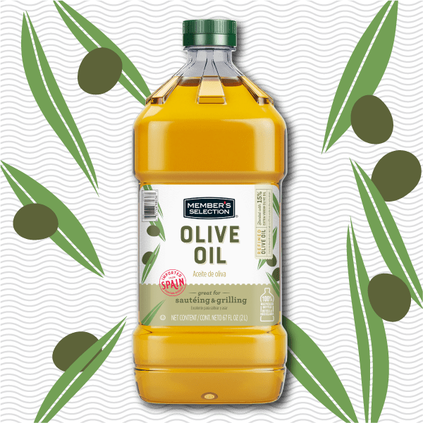 Price Smart Olive Oil Packaging on Decorative Background