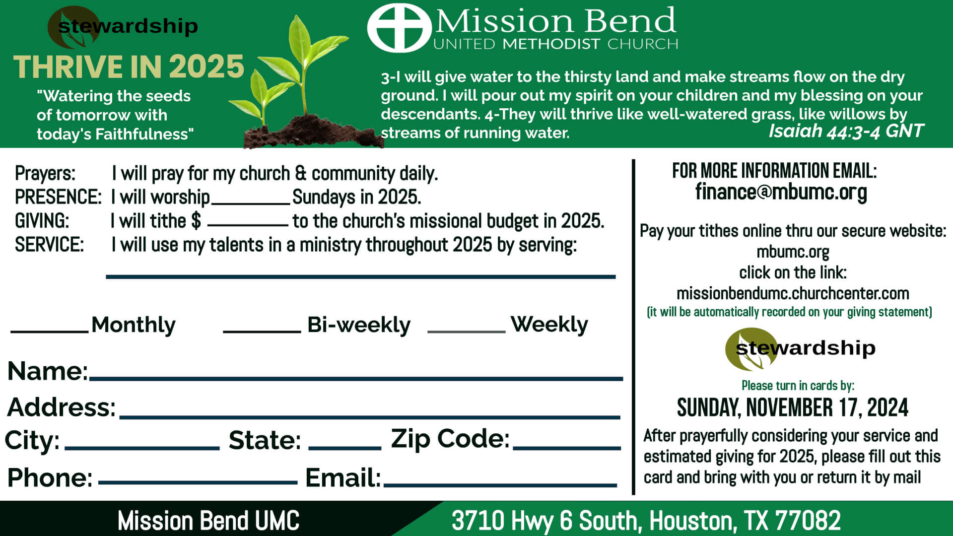 Mission Bend United Methodist - Gathering, Building, & Sending 
