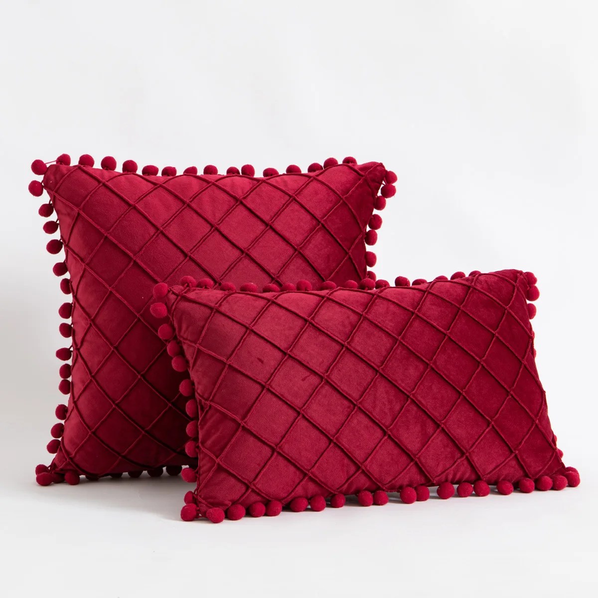 Velvet Lumbar Throw Pillow Covers