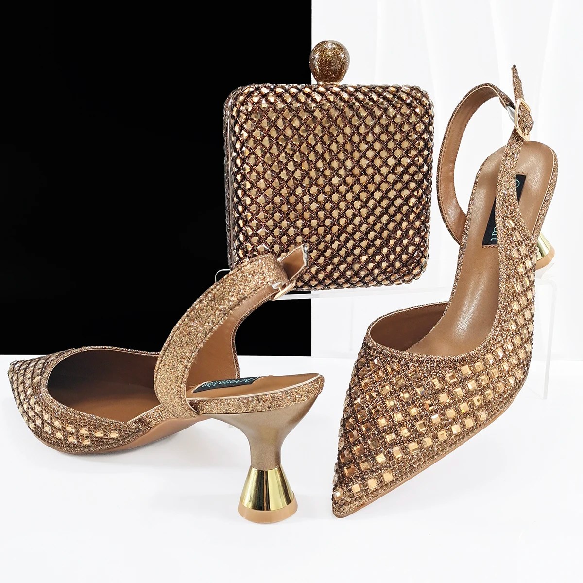 Women Italian Shoes And Bag Set