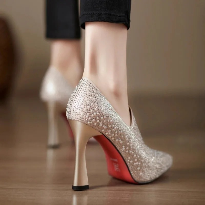 Rhinestone High Heels Shoes