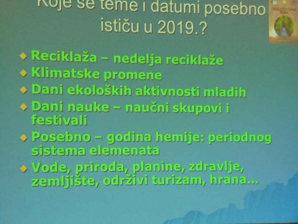 EKOLOŠKI DANI BORA ZA 2019.