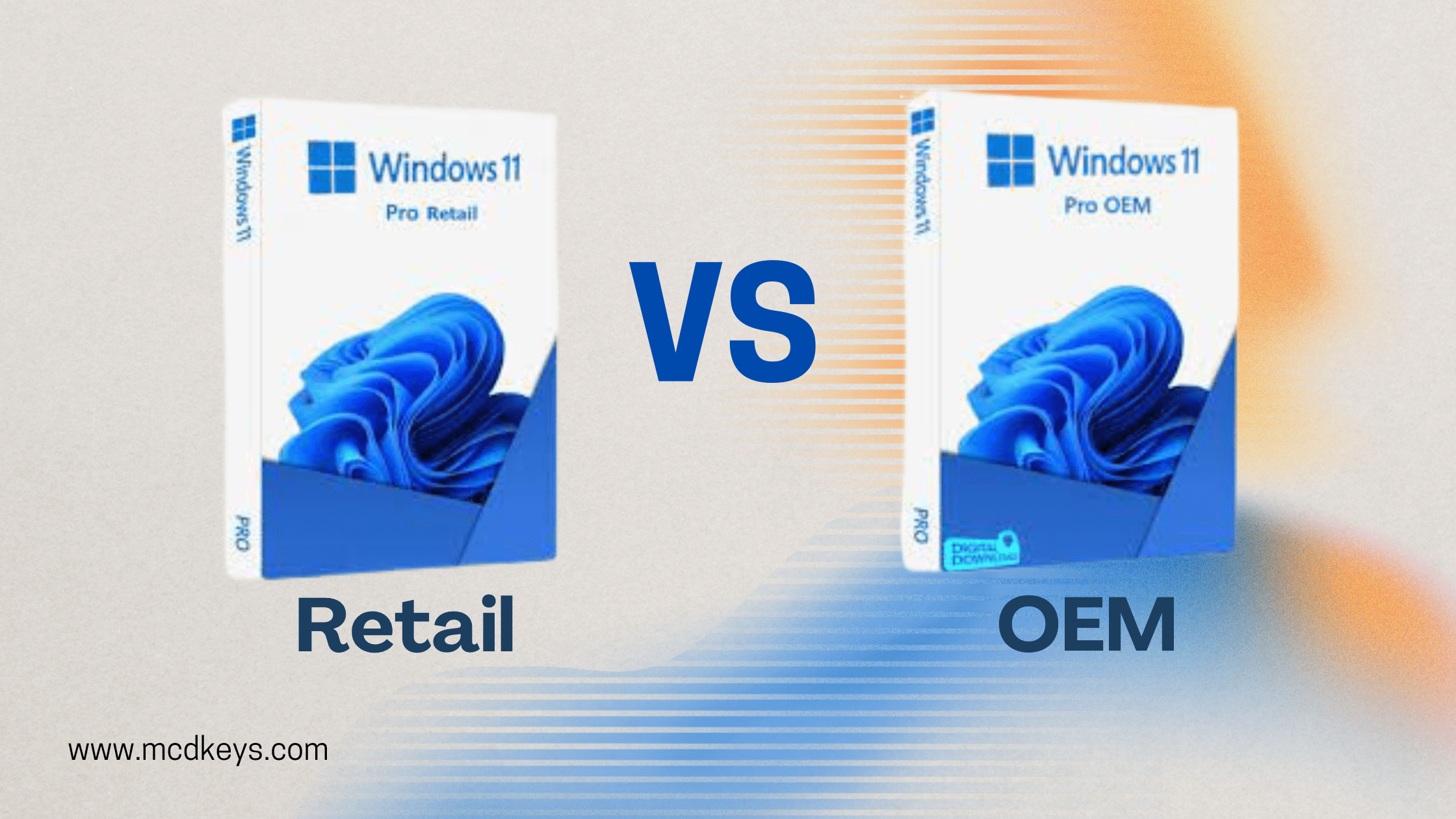 Windows 11 oem vs retail key