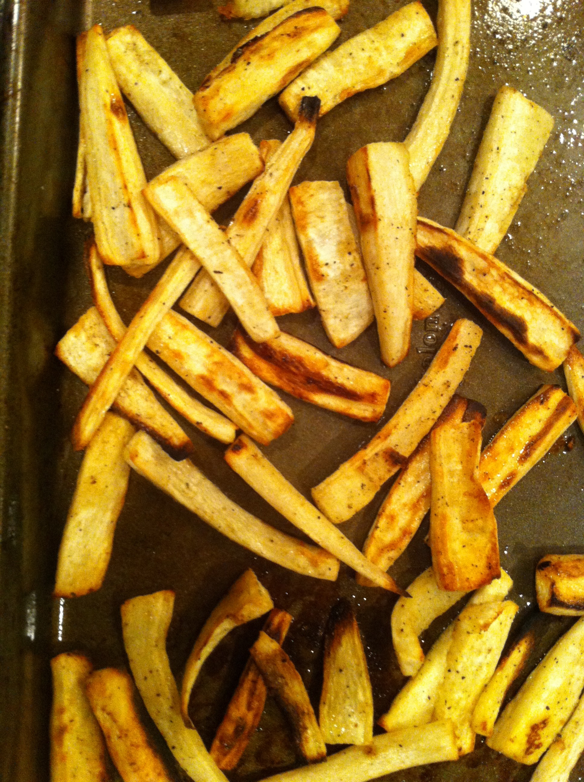 Roasted parsnips