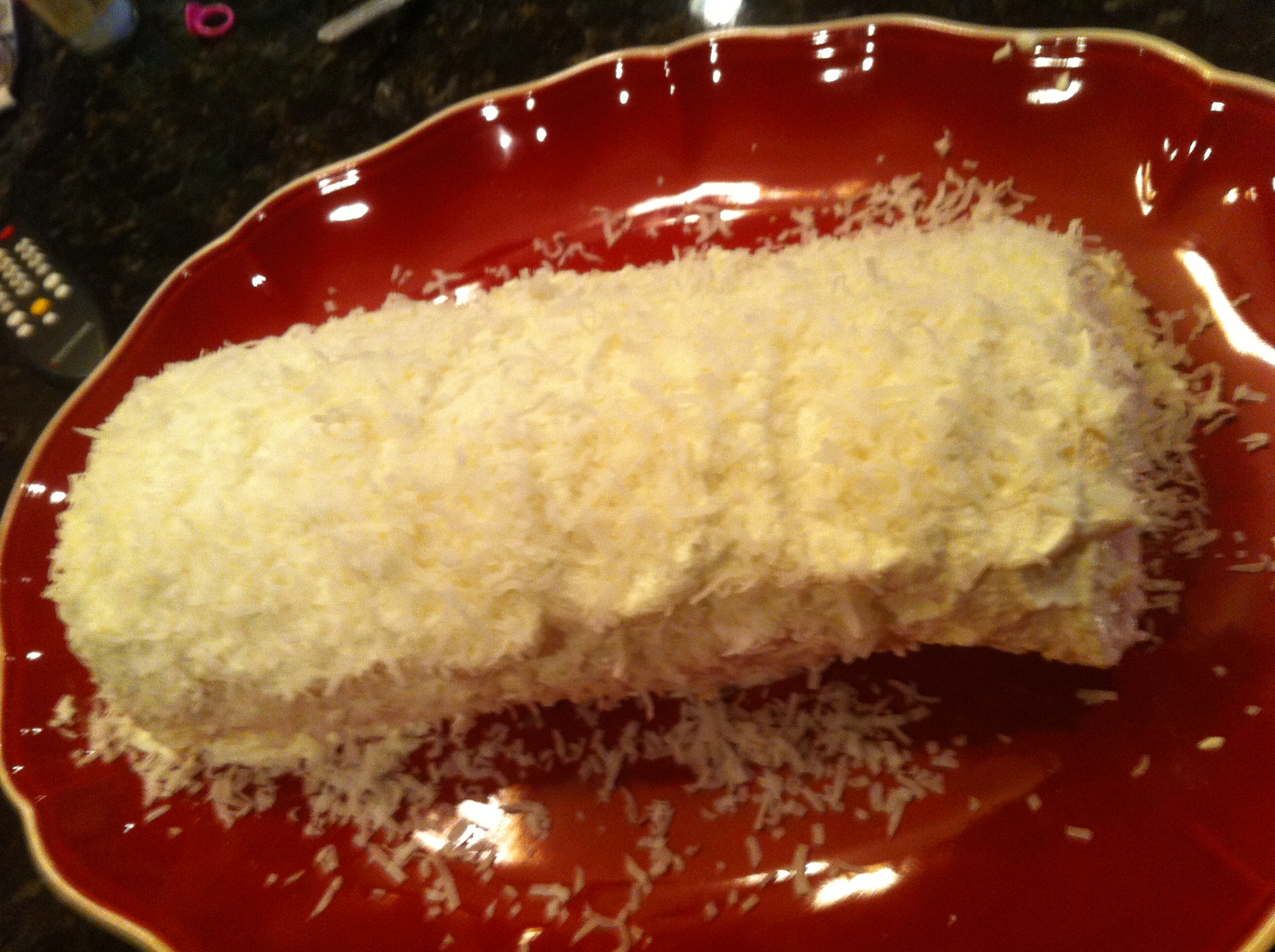 Coconut Roulade with Rum Buttercream
