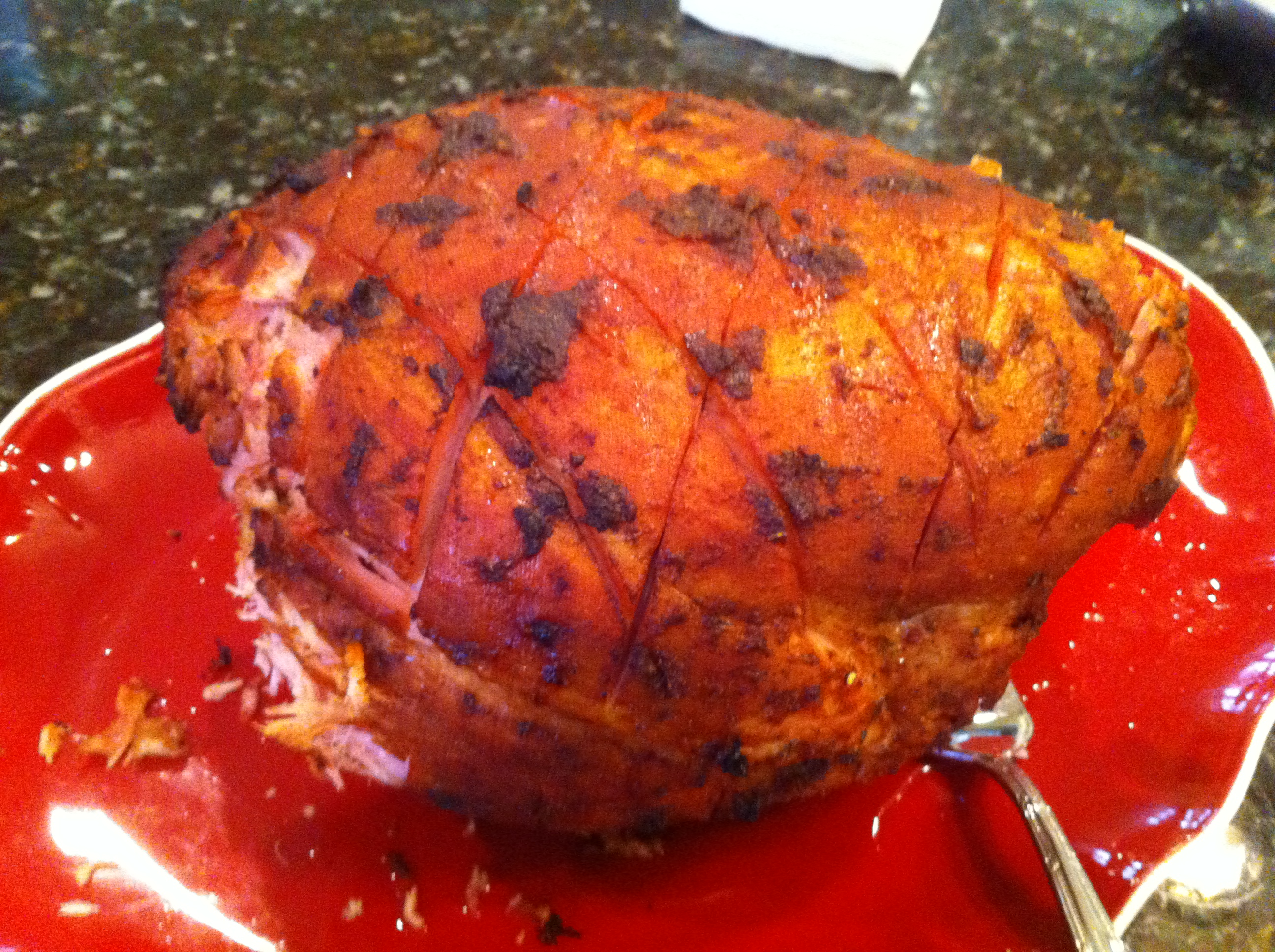 How to cook a whole ham on the grill