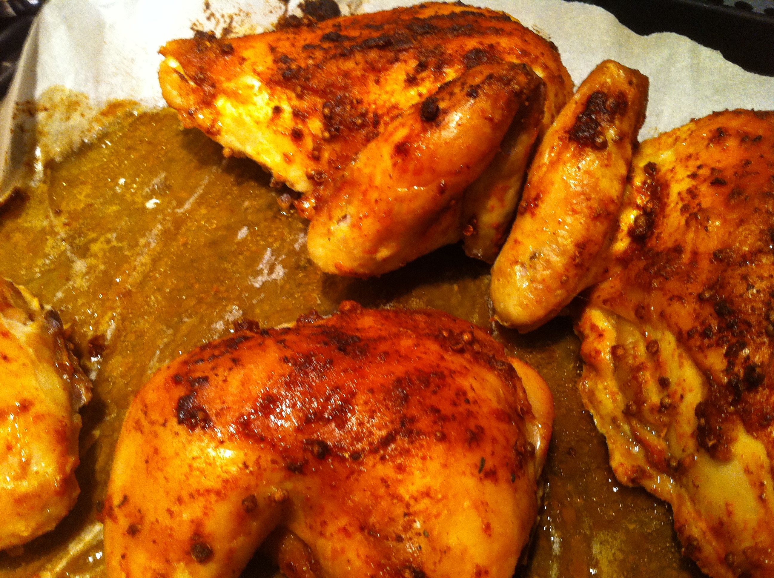 Roasted chicken with coriander spice rub