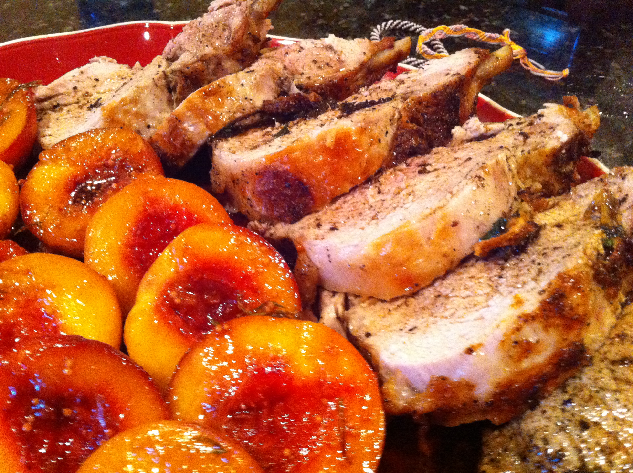 Roasted Pork Loin with Peaches