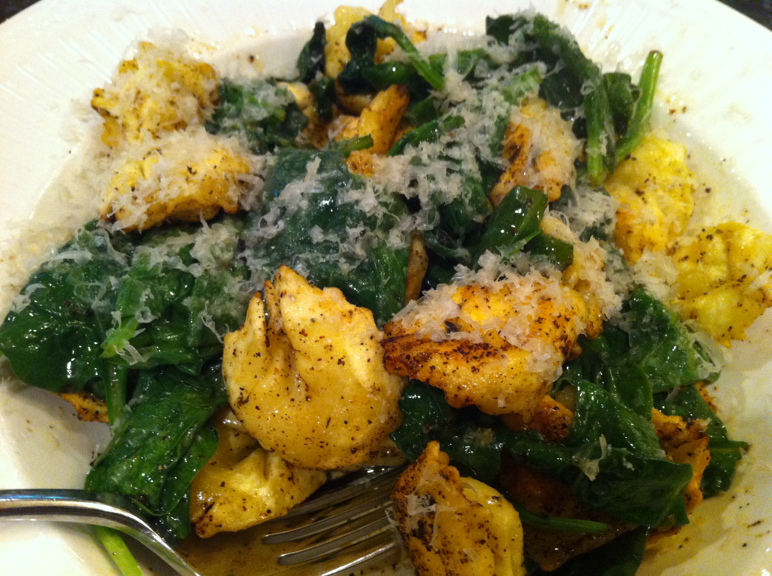 Sauteed Cheese Tortellini Recipe with Spinach