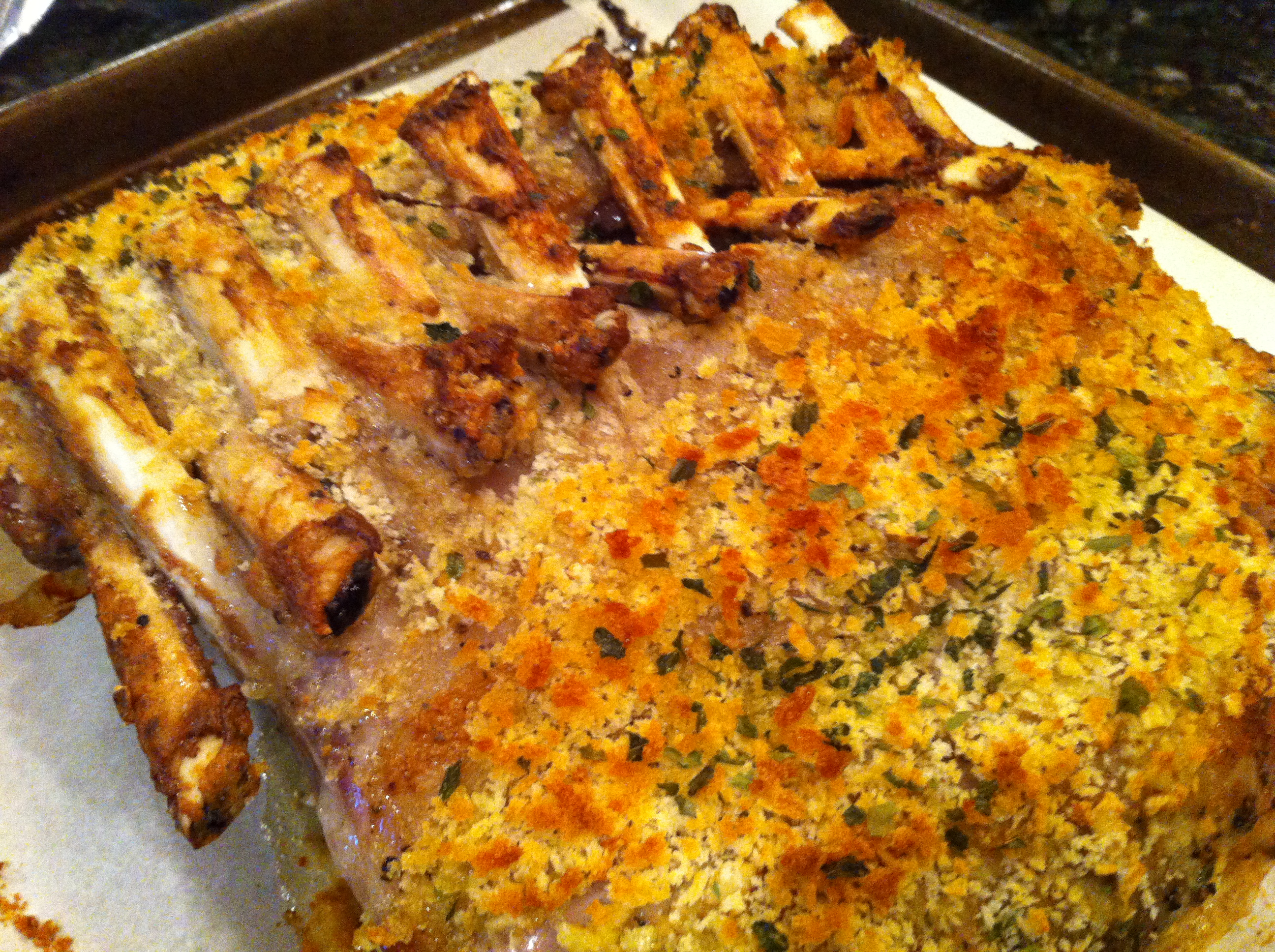 Rack of Lamb with Mustard and Panko