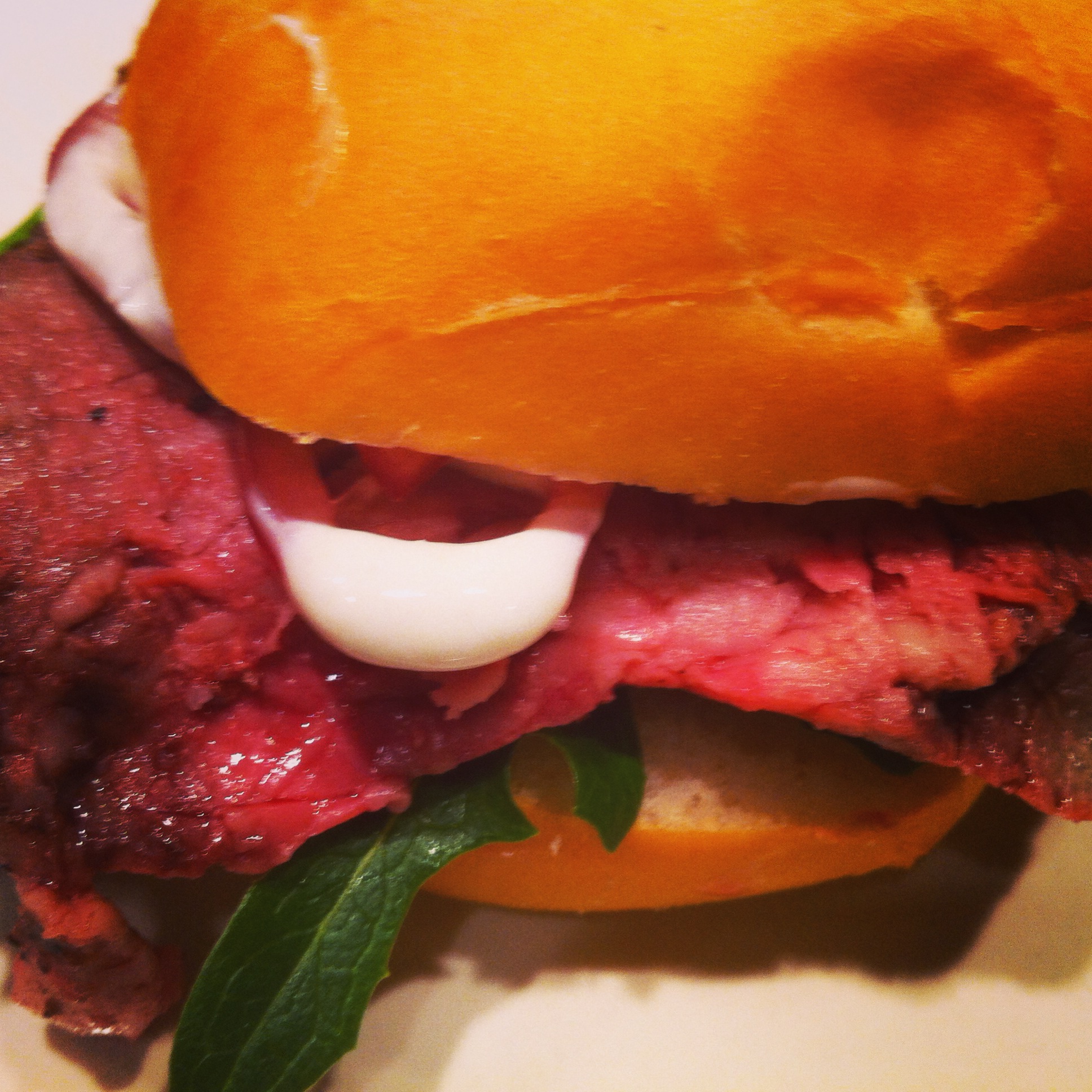 Beef Tenderloin Slider with Horseradish Sauce and Pickled Red Onions