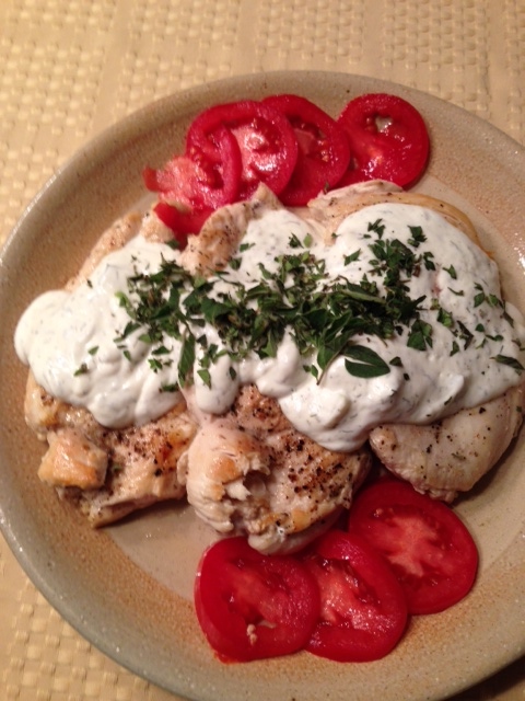 Grilled Chicken with Tzatziki Sauce