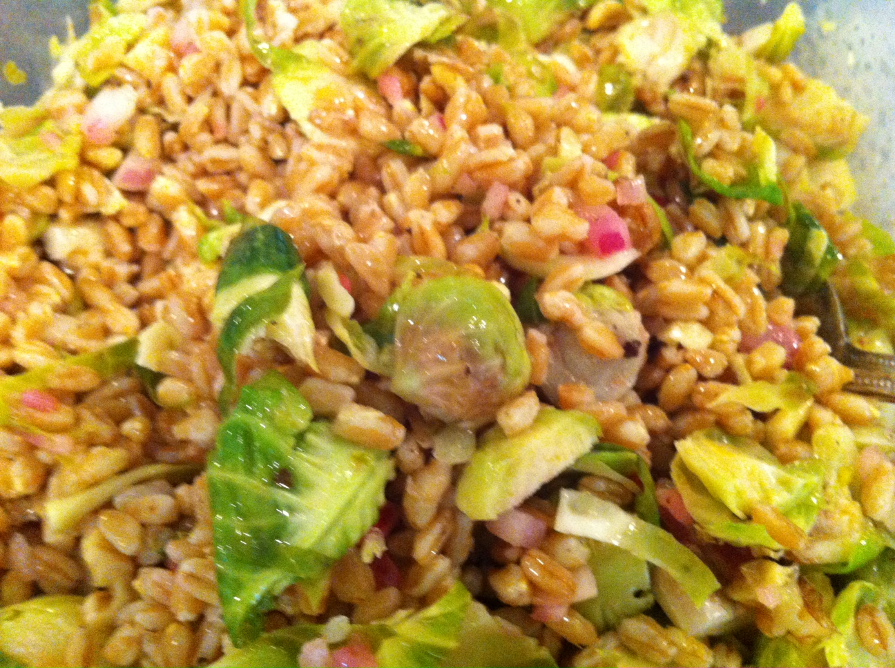 Farro and Brussels Sprout Salad