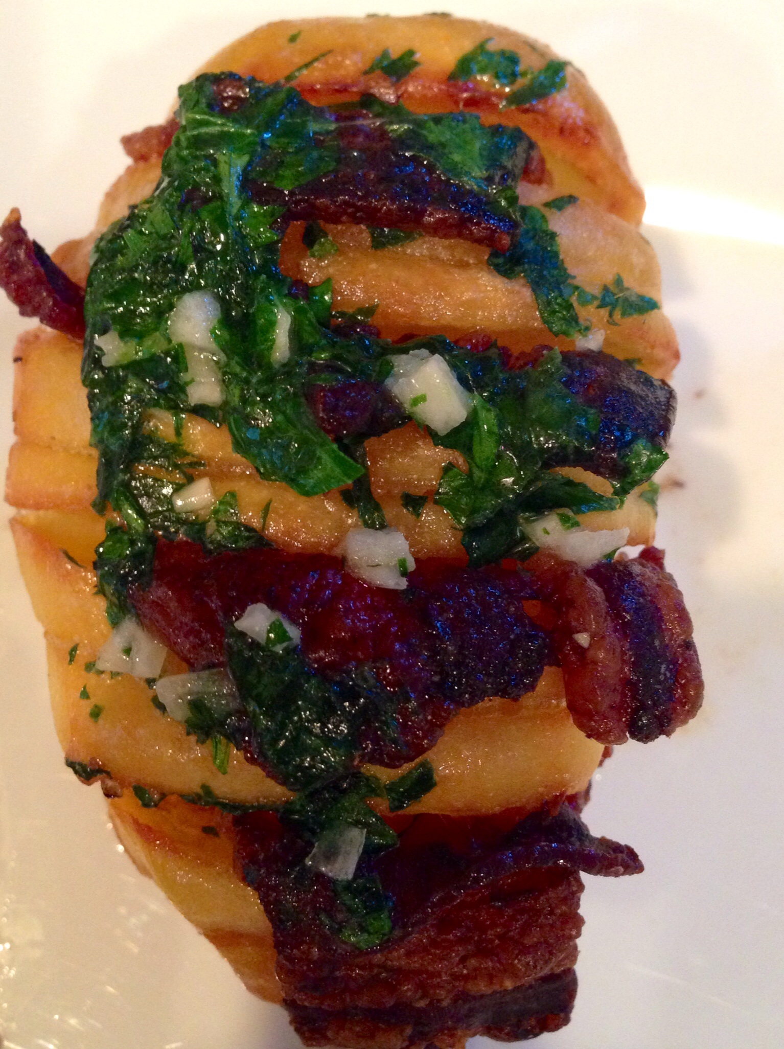 Hasselback Potatoes with Bacon