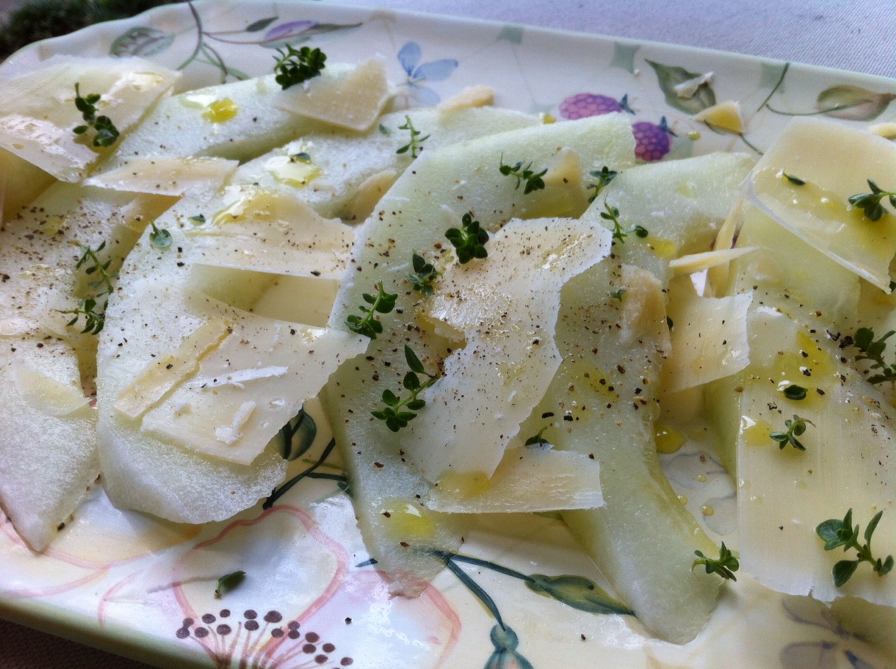 Melon with Thyme and Parmesan