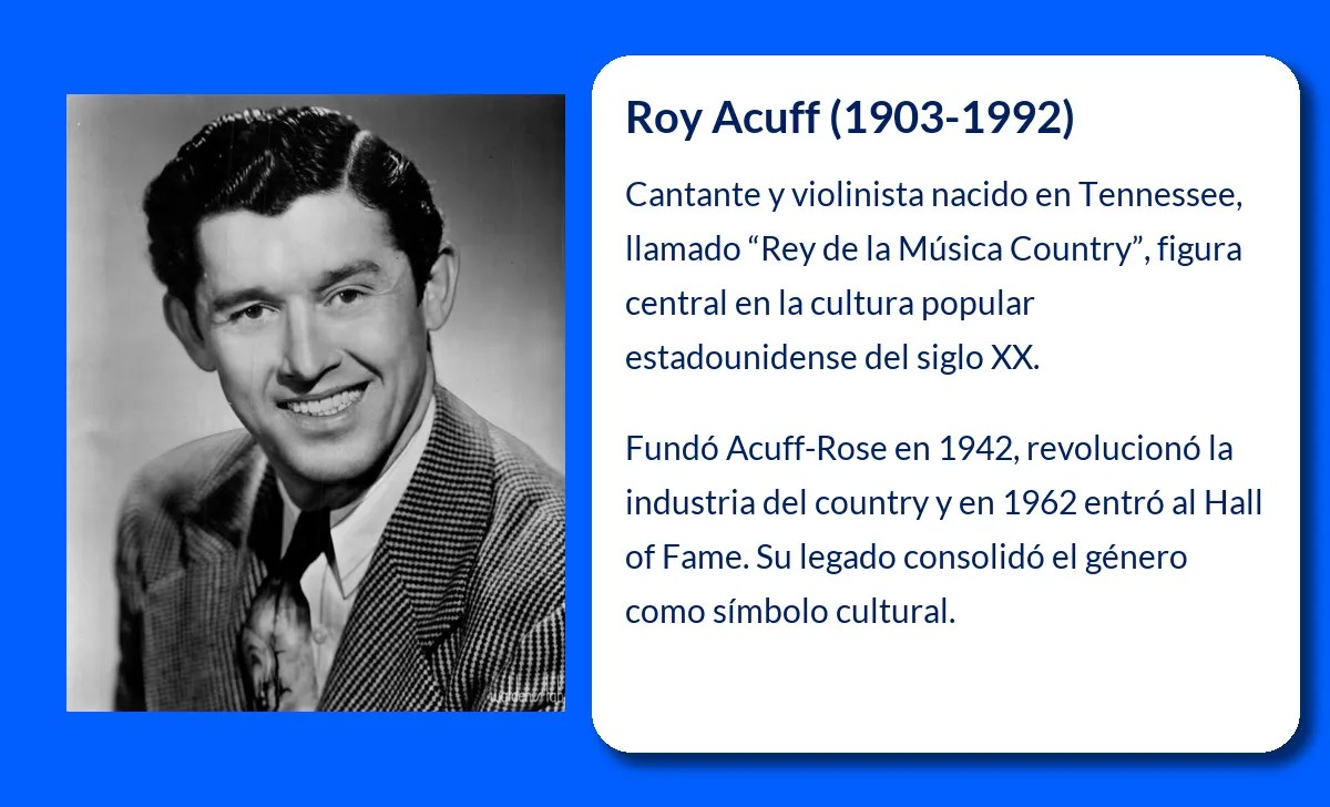 Roy Acuff. El “Rey de la Música Country” que revolucionó el sonido tradicional estadounidense