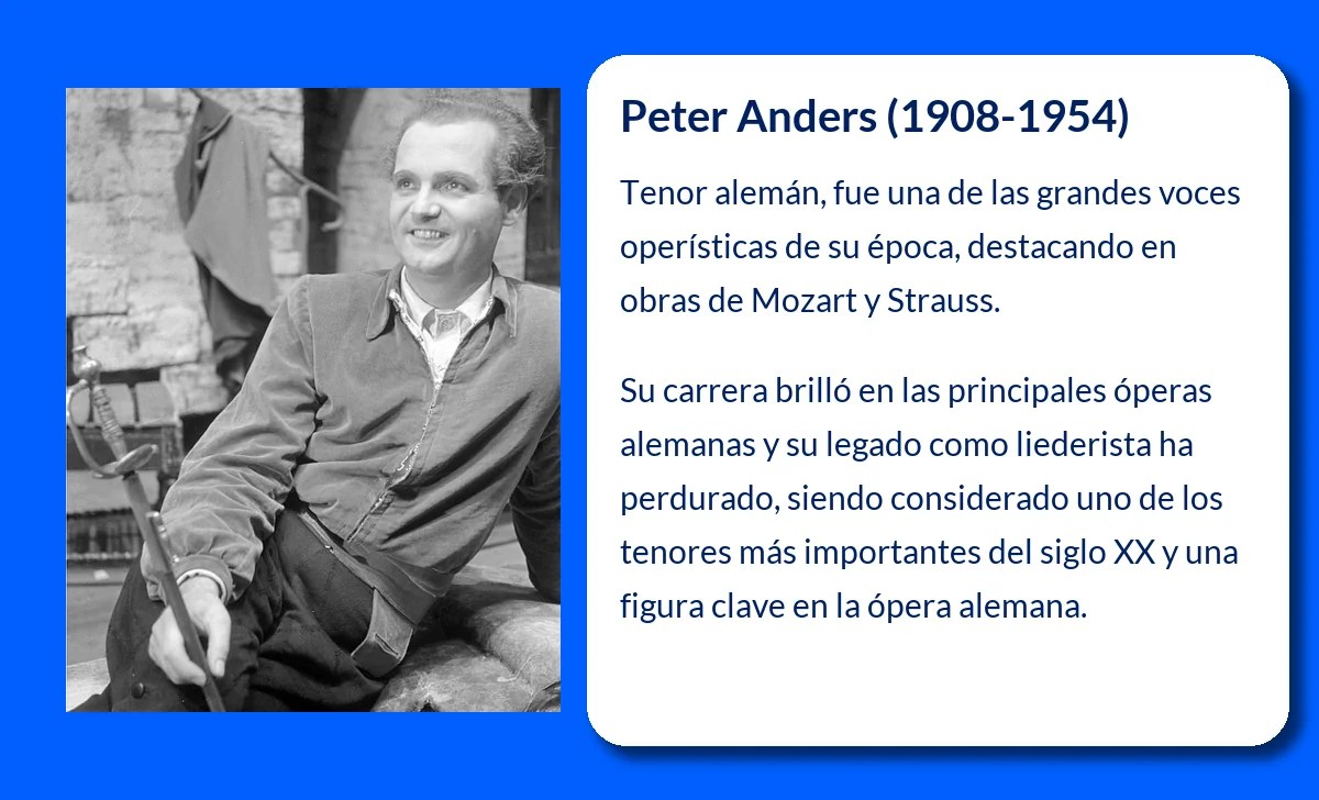 Peter Anders (1908-1954): El tenor alemán que dejó huella en la ópera