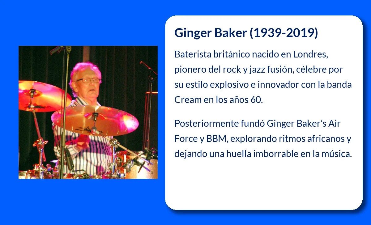 Ginger Baker (1939-2019): El maestro de la batería que revolucionó el rock y el jazz