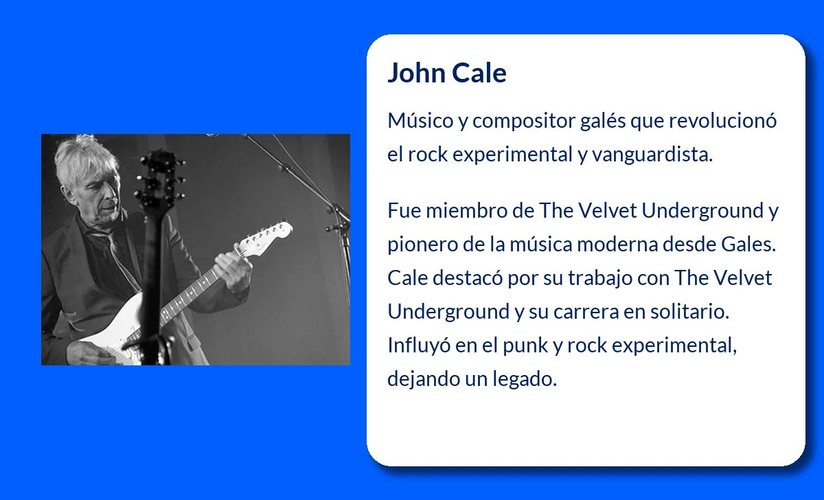 John Cale (1942-VVVV): La leyenda del rock experimental y su influencia en la música moderna