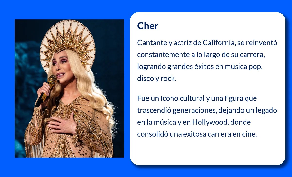 Cher (1946-VVVV). La Diva Inmortal de la Música y el Cine