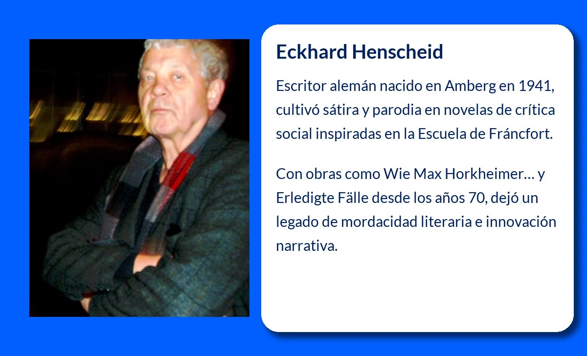 Eckhard Henscheid (1941-VVVV): El escritor alemán que desafió las convenciones literarias